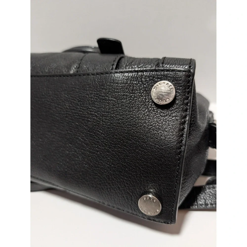 Michael Michael Kors Bedford Designer Black Leather Satchel‎ Crossbody Handbag